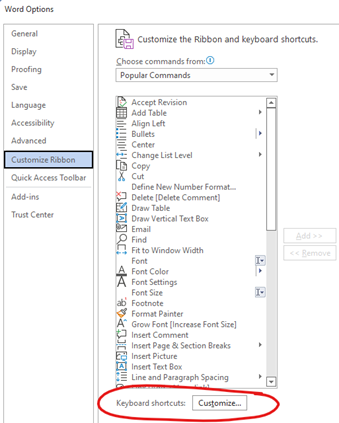 Keyboard Shortcut Keyboard Shortcut